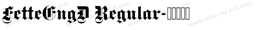FetteEngD Regular字体转换